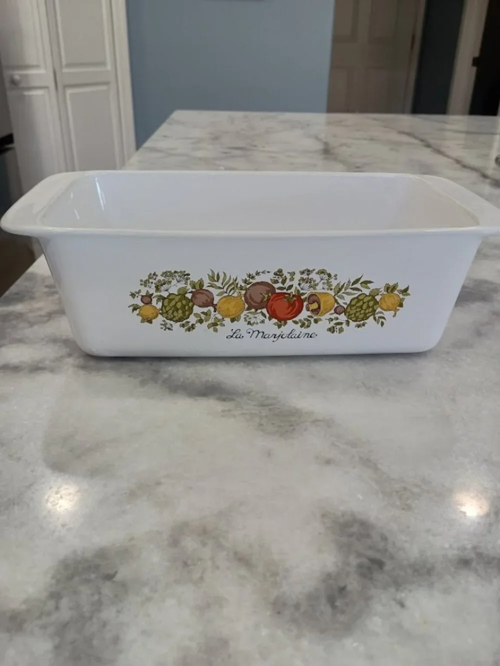 Vintage Corning Ware La Marjolaine Bread Meat Loaf Pan Spice of Life Patterm